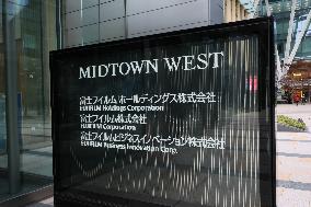 Fujifilm signboard and logo